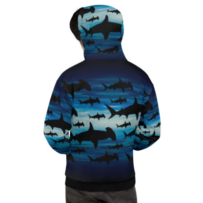 CAVIS Hammerhead Shark Pattern Pull-over Sweatshirt Hoodie - Back
