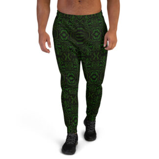CAVIS Wonderpus Joggers - Green Black Octopus Pattern Men's Sweatpants - Front