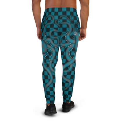 CAVIS 80's Style Checkered Octopus Pattern Joggers - Men's Sweatpants - Back