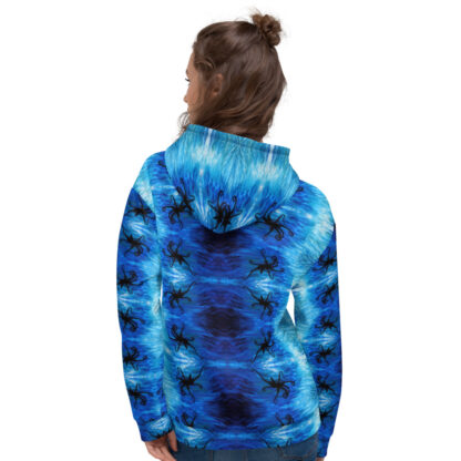 CAVIS Blue Ocean Octopus Hooded Sweatshirt - Back