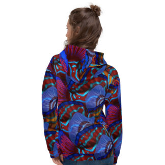 CAVIS Mandarinfish Pattern Pull-over Sweatshirt Hoodie - Back