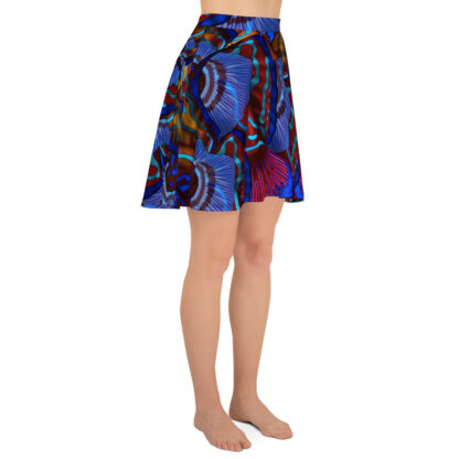 CAVIS Mandarinfish Pattern Skater Style Flared Skirt - Right