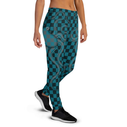 CAVIS Checkered Camouflage Octopus Joggers - Women's Sweatpants - Right