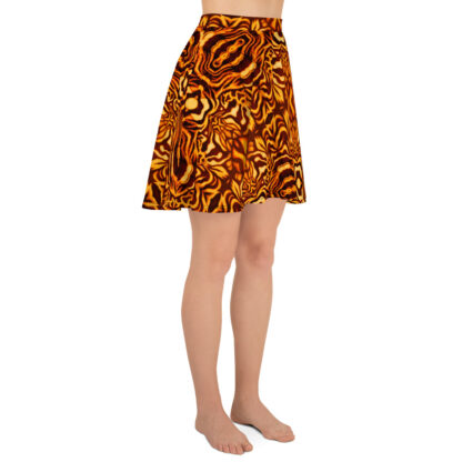 CAVIS Wonderpus Skater Style Skirt - Yellow Orange - Octopus Pattern - Right