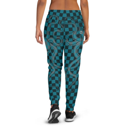 CAVIS Checkered Camouflage Octopus Joggers - Women's Sweatpants - Back