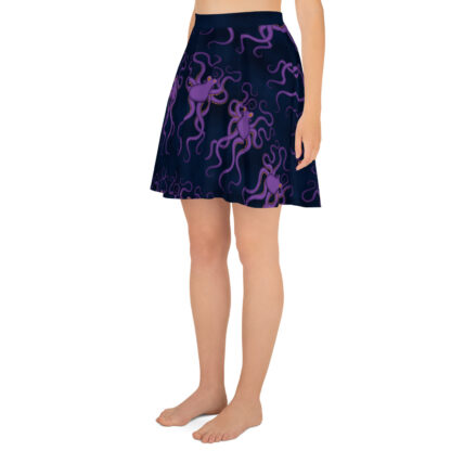 CAVIS Purple Octopus Skater Style Skirt - Left