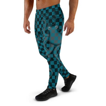 CAVIS 80's Style Checkered Octopus Pattern Joggers - Men's Sweatpants - Left