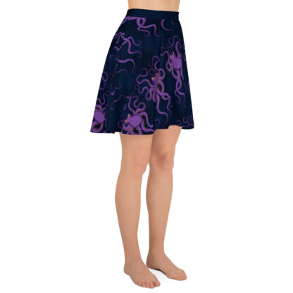 CAVIS Purple Octopus Skater Style Skirt - Right