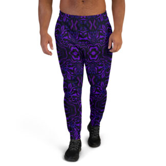 CAVIS Wonderpus Joggers - Purple Black Octopus Pattern Men's Sweatpants - Front