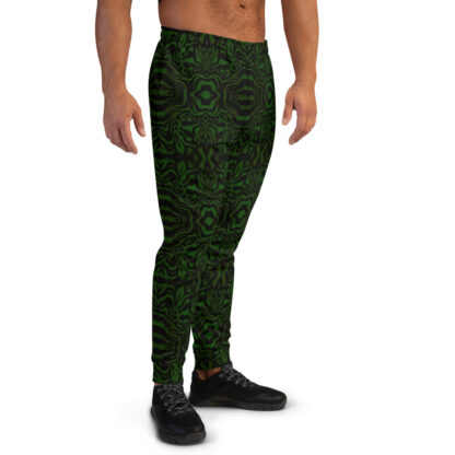 CAVIS Wonderpus Joggers - Green Black Octopus Pattern Men's Sweatpants - Right