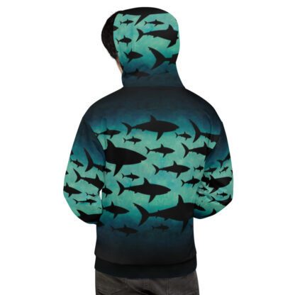CAVIS Shark Pattern Pull-over Sweatshirt Hoodie - Back