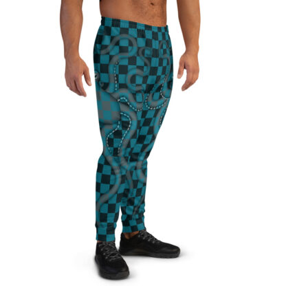 CAVIS 80's Style Checkered Octopus Pattern Joggers - Men's Sweatpants - Right