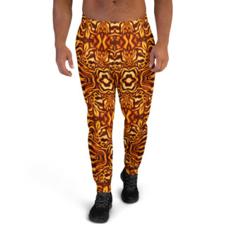 CAVIS Wonderpus Joggers - Yellow Orange Octopus Pattern Men's Sweatpants - Front