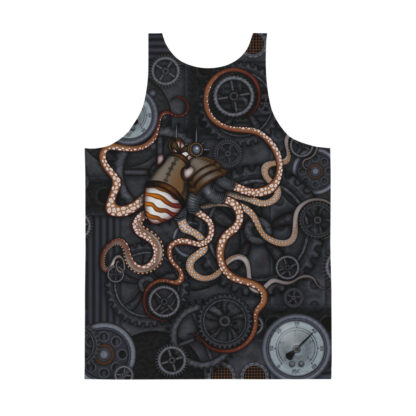 CAVIS Steampunk Octopus Gears Tank Top - Back