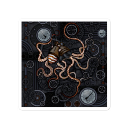 CAVIS Steampunk Octopus Gears Sticker - 4 Inch