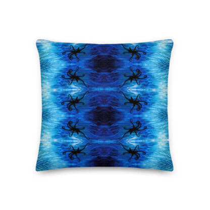 CAVIS Blue Ocean Octopus Pillow - Front