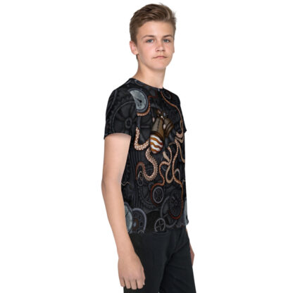 CAVIS Steampunk Octopus Gears Shirt - Youth - Right