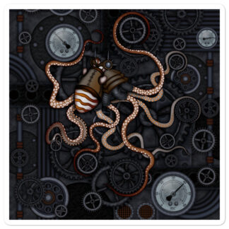 CAVIS Steampunk Octopus Gears Sticker - 5 Inch