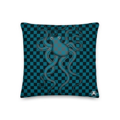 CAVIS Checkered Camo Octopus Pillow - Back