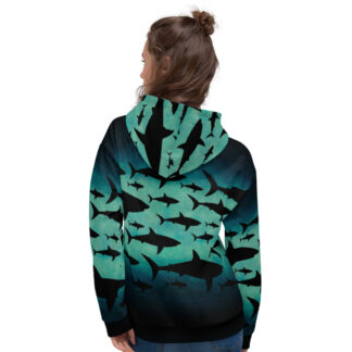 CAVIS Shark Pull Over Hoodie Sweatshirt - Back
