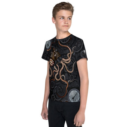 CAVIS Steampunk Octopus Gears Shirt - Youth - Left