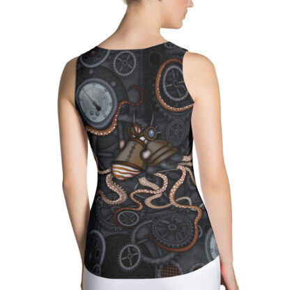 CAVIS Steampunk Octopus Fitted Tank Top - Back