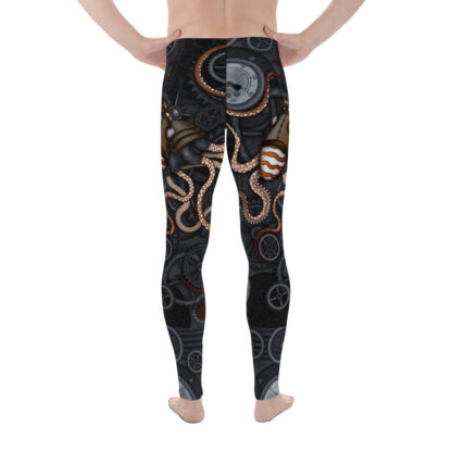 CAVIS Steampunk Octopus Gears Men's Leggings - Back