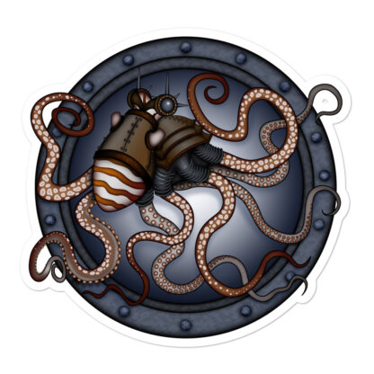 CAVIS Steampunk Octopus Sticker - 5 inch