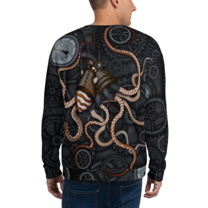 CAVIS Steampunk Octopus Gears Sweatshirt - Back