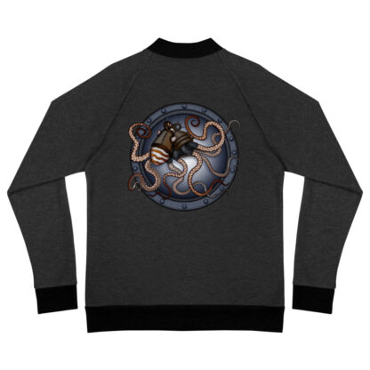 CAVIS Cavis Steampunk Octopus Bomber Jacket - Back - Heather Black - Back