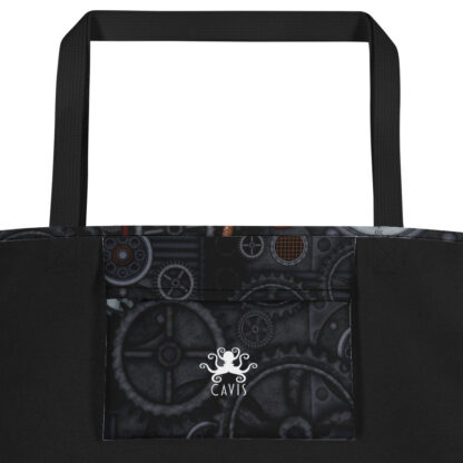 CAVIS Steampunk Octopus Gears Beach Bag - Pocket