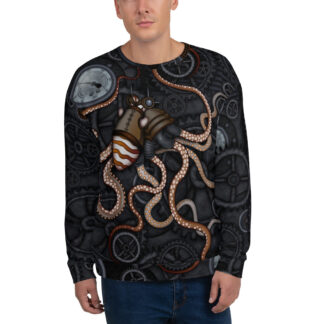 CAVIS Steampunk Octopus Gears Sweatshirt - Front