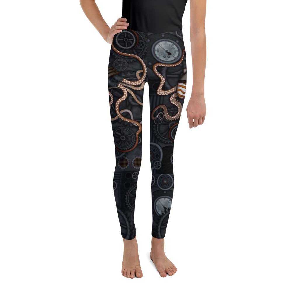 CAVIS a Steampunk Octopus Gear Youth Leggings, Sea Life Yoga Pants Dance  Tights – Sea Surreal Store