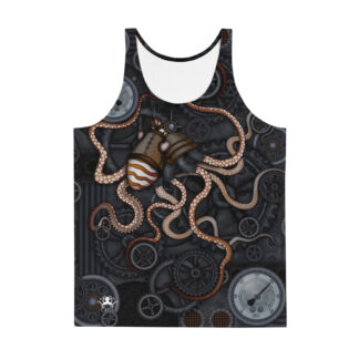 CAVIS Steampunk Octopus Gears Tank Top - Front