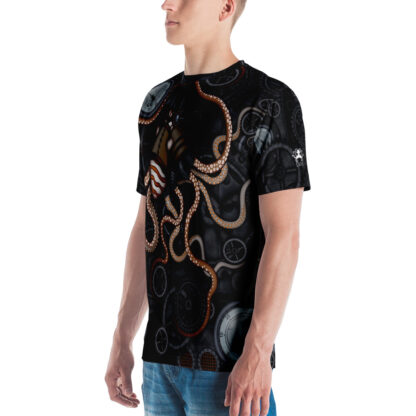 CAVIS Steampunk Octopus Gears T-Shirt - Men's - Model - Left