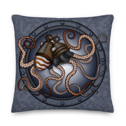CAVIS Steampunk Octopus Pillow - Front