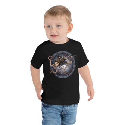 CAVIS Steampunk Octopus kid's T-Shirt - boy's shirt - Black