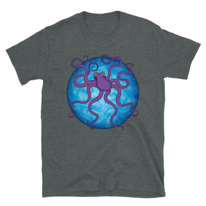 CAVIS Purple Octopus Unisex T-Shirt - Slate Gray