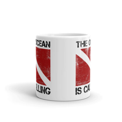 CAVIS Dive Flag Mug -11 oz. - The Ocean is Calling - Side