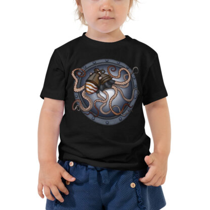 CAVIS Steampunk Octopus kid's T-Shirt - girl's shirt - Black