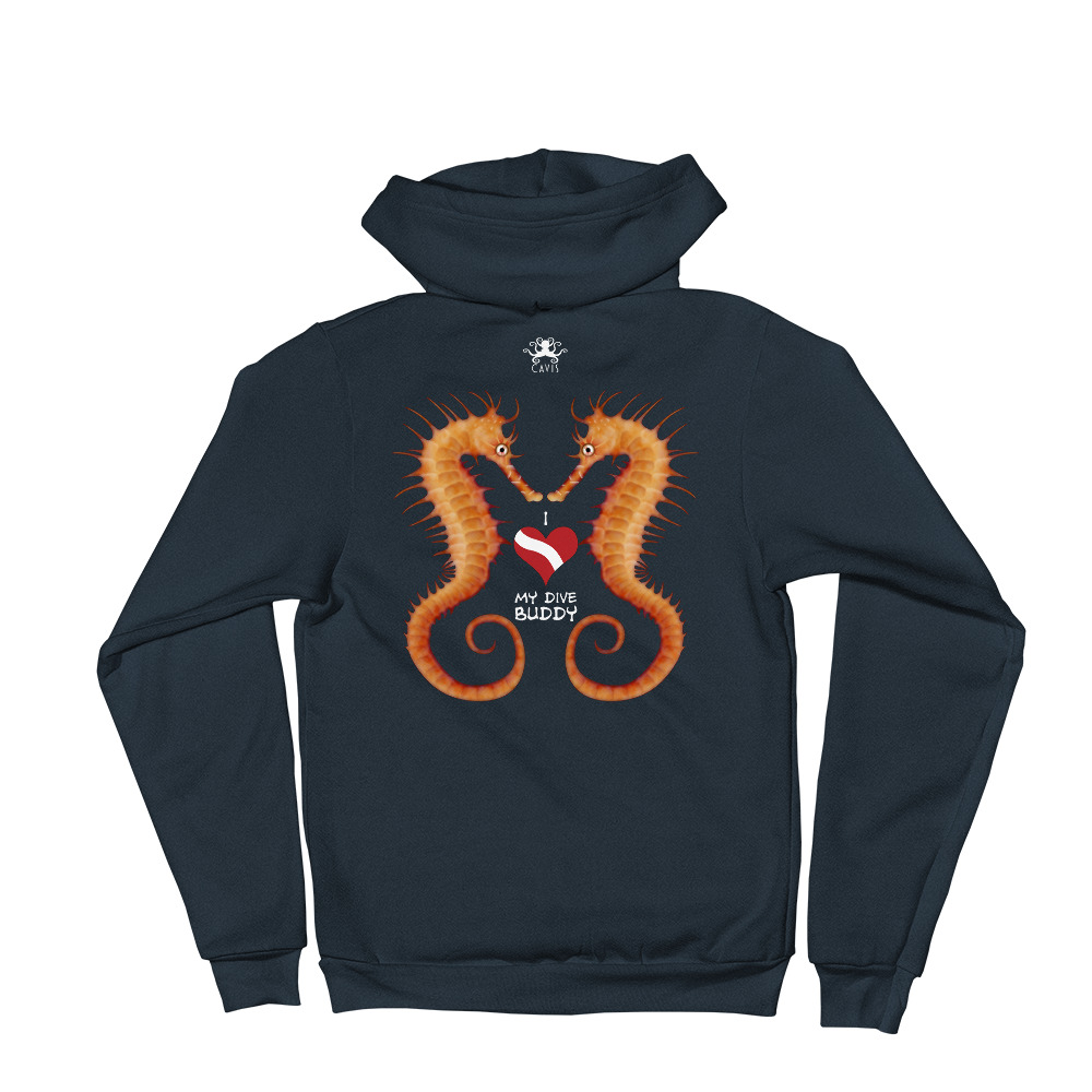 Seahorse Mens Full-Zip Hooded Fleece Sweatshirt