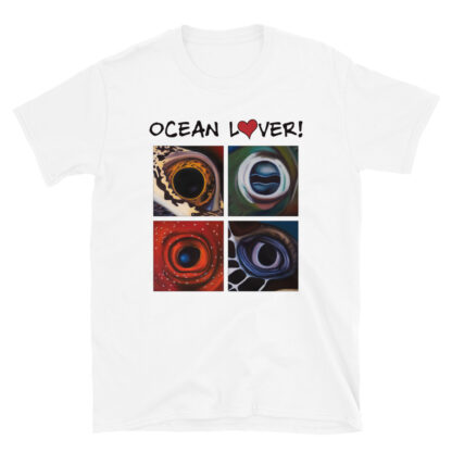 CAVIS Aquatic Eyes T-Shirt - Ocean Lover Shirt - White