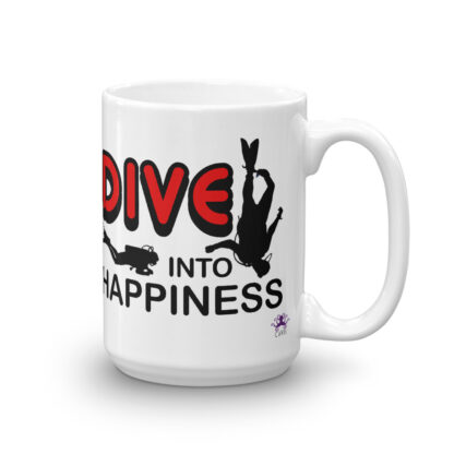CAVIS Scuba Diver Mug - Dive Into Happiness - 15 oz. - Right