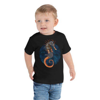 CAVIS Steampunk Seahorse Kid's T-Shirt - Boy's - Black