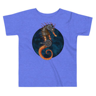 CAVIS Steampunk Seahorse Kid’s T-Shirt – Blue