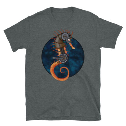 CAVIS Steampunk Seahorse T-Shirt - Dark Gray