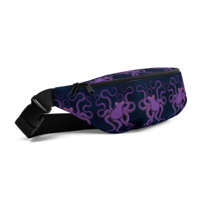 CAVIS Purple Octopus Pattern Fanny Pack - Alternative Sea Life Waist Bag - Right