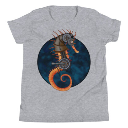 CAVIS Steampunk Seahorse Youth T-Shirt - Light Gray