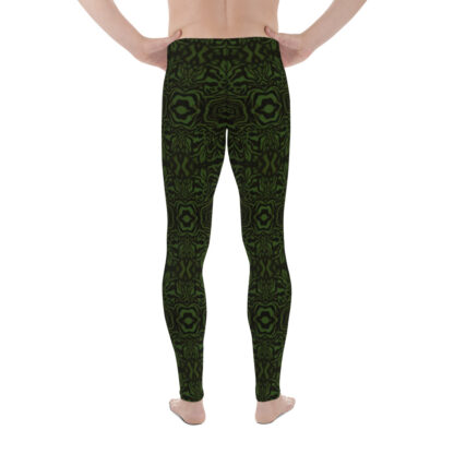 CAVIS Wunderpus Men’s Leggings - Green Black Octopus Pattern Dive Skin - Yoga Pants - Back