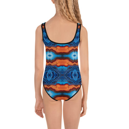 CAVIS Reborn Pattern Swimsuit - Colorful Kid's Girl's Swimwear - Back